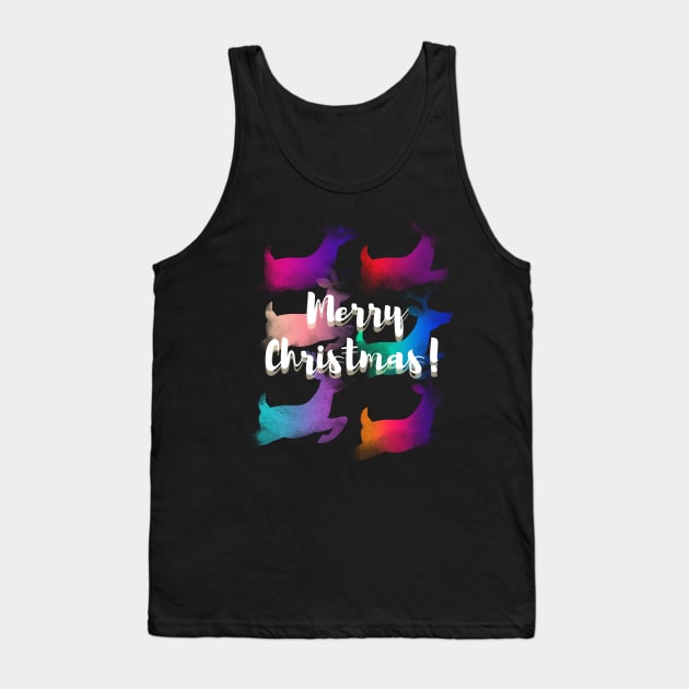 Deer Christmas Tank Top by Tee Trendz